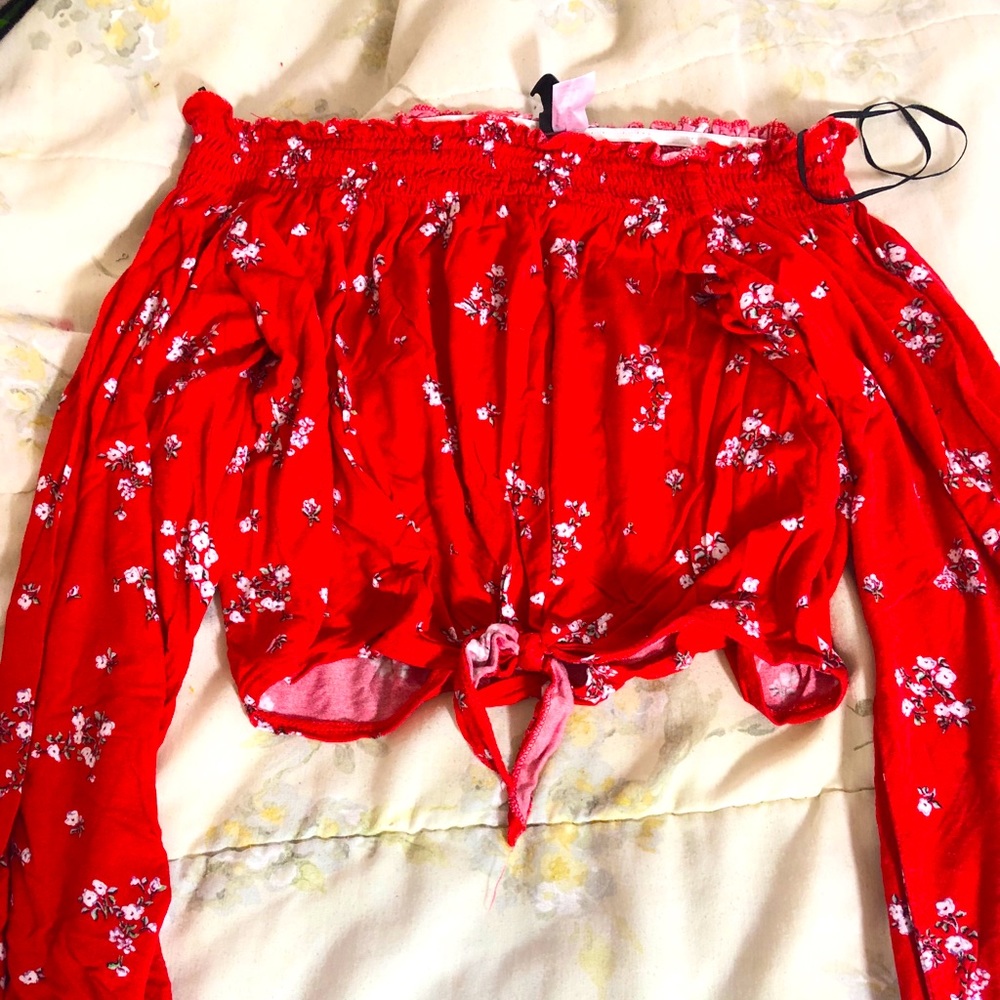 H&M Off Shoulder Crop Top